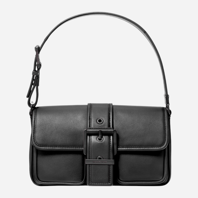 Сумка багет жіноча з натуральної шкіри середня Michael Kors Colby 30T5TBAL2L 001 Чорна (800070345254) - зображення 1