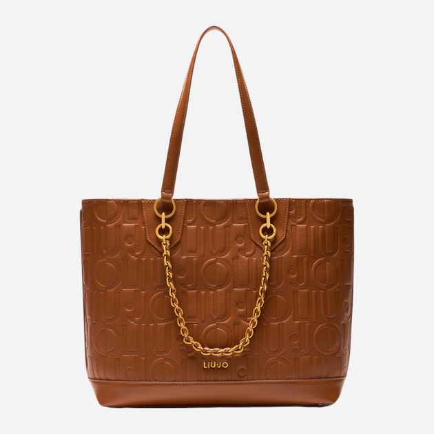 Torebka shopper z łańcuszkiem Liu Jo AA5197E0538 81154 Brązowa (800070348849) - obraz 1