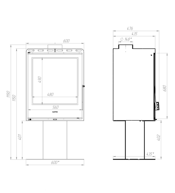 Піч сталева M-Fire Santorini 12kW - Фото 6 Піч сталева M-Fire Santorini 12kW - зображення 6