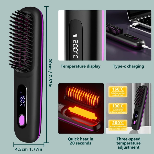 Портативная щетка-выпрямитель Go Brush Pro - Фото 2 Портативная щетка-выпрямитель Go Brush Pro - изображение 2