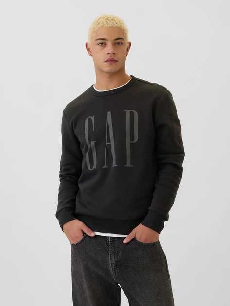 Bluza bez kaptura męska polarowa GAP 542214-02 S Czarna - obraz 1