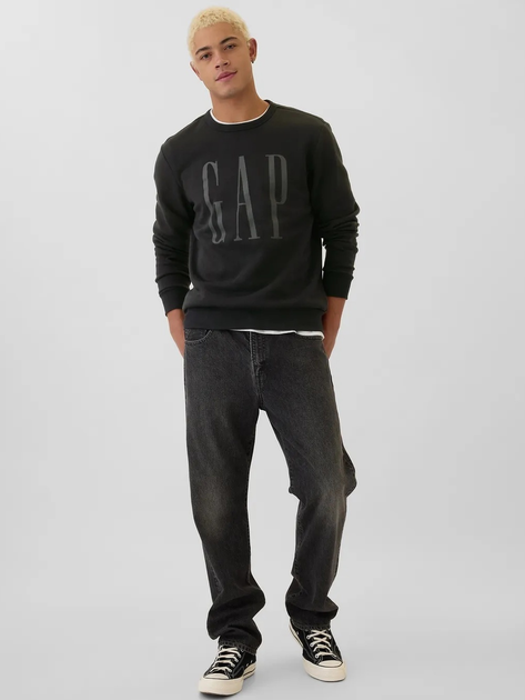 Bluza bez kaptura męska polarowa GAP 542214-02 S Czarna - obraz 3