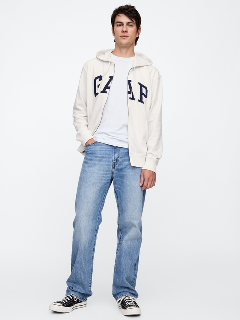 Толстовка на блискавці чоловіча GAP 868454-06 S Молочна (1200138438907) - зображення 3