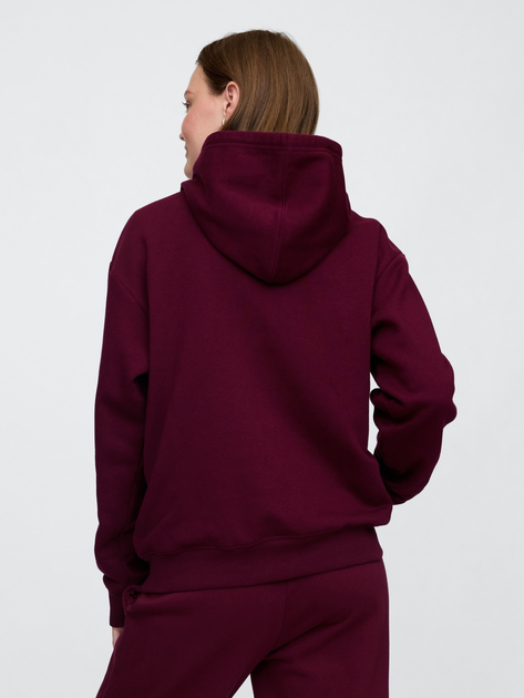 Bluza damska z kapturem ocieplana GAP 463506-02 XXS Bordowa - obraz 2