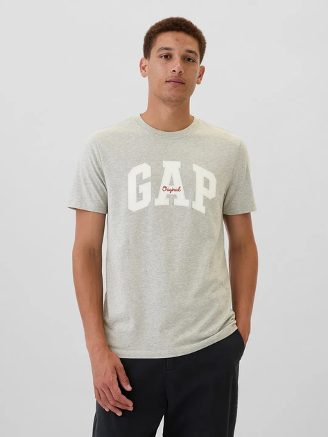 Футболка бавовняна довга чоловіча GAP 542246-00 2XL Сіра (1200136224601) - зображення 1