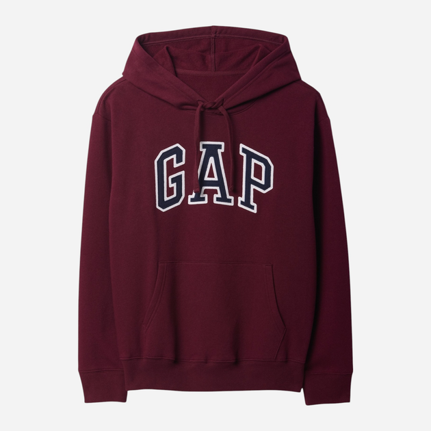 Bluza damska z kapturem ocieplana GAP 463506-02 L Bordowa - obraz 4