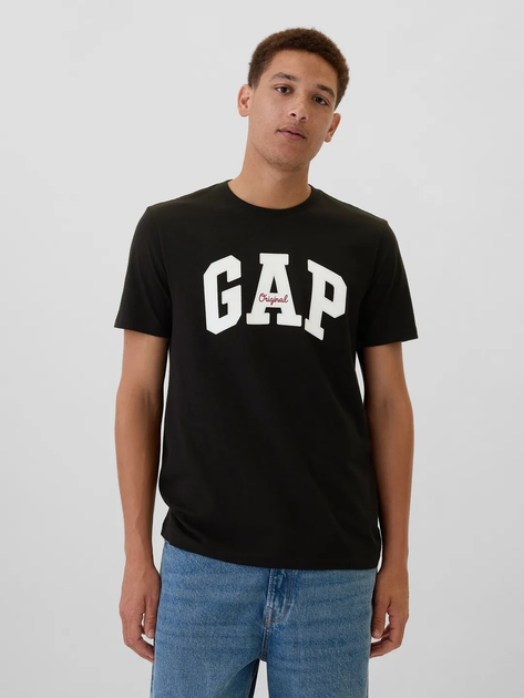 Футболка бавовняна довга чоловіча GAP 542246-03 L Чорна (1200136224526) - зображення 1