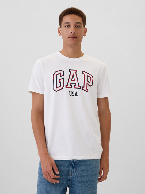 Koszulka męska bawełniana GAP 542275-00 XL Biała - obraz 1