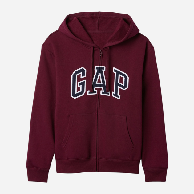 Bluza damska rozpinana streetwear polarowa GAP 678782-10 M Bordowa - obraz 4