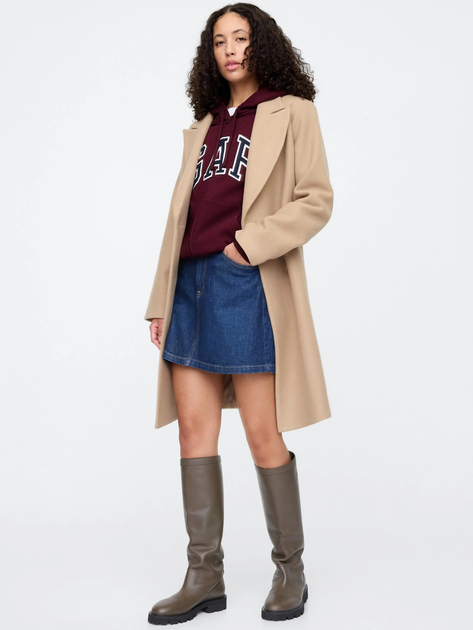 Bluza damska rozpinana streetwear polarowa GAP 678782-10 XXS Bordowa - obraz 3