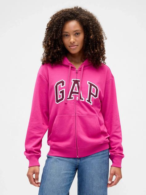 Толстовка на блискавці з капюшоном жіноча GAP 885587-08 XS Фуксія (1200146767679) - зображення 1