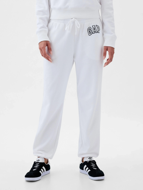 Spodnie dresowe damskie joggery GAP 889527-02 XXS-Regular Białe - obraz 1