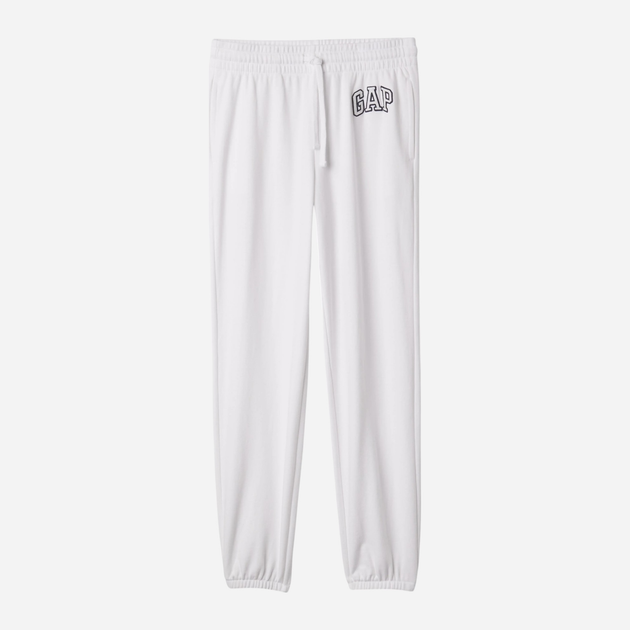 Spodnie dresowe damskie joggery GAP 889527-02 L-Regular Białe - obraz 3