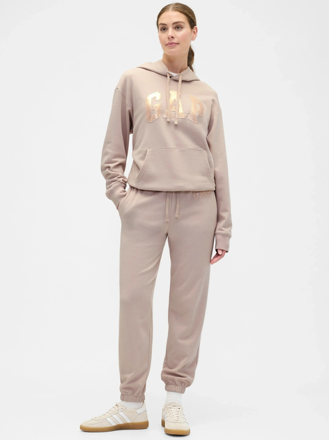 Spodnie dresowe damskie joggery GAP 889527-05 M-Regular Pudrowe - obraz 4