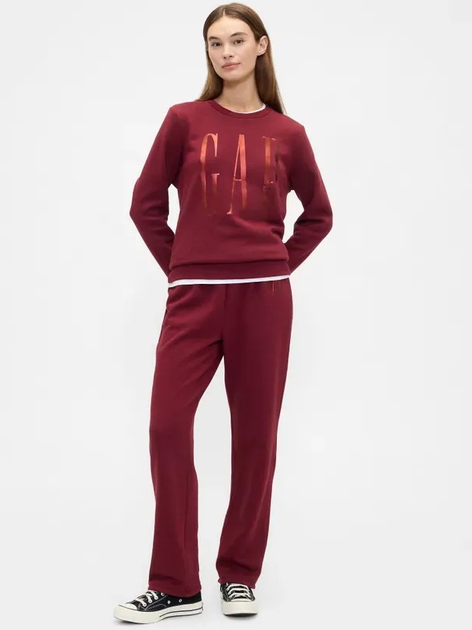Bluza damska bez kaptura polarowa GAP 800444-04 S Ciemnoczerwona - obraz 3