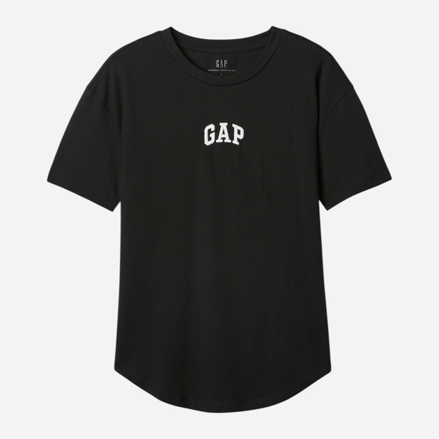 Футболка бавовняна довга жіноча GAP 407990-01 2XL Чорна (1200134047929) - зображення 4