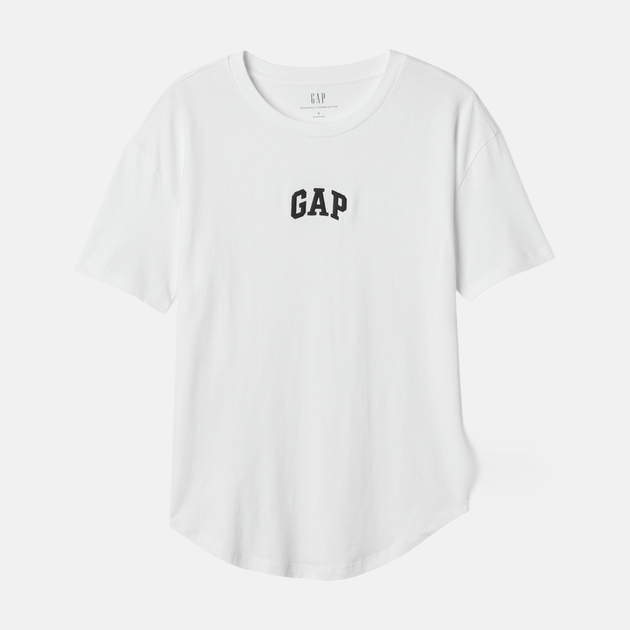 Футболка бавовняна довга жіноча GAP 407990-03 M Біла (1200133955898) - зображення 4