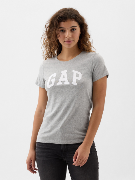 Футболка бавовняна жіноча GAP 729555-05 M Сіра (1200139181697) - зображення 1