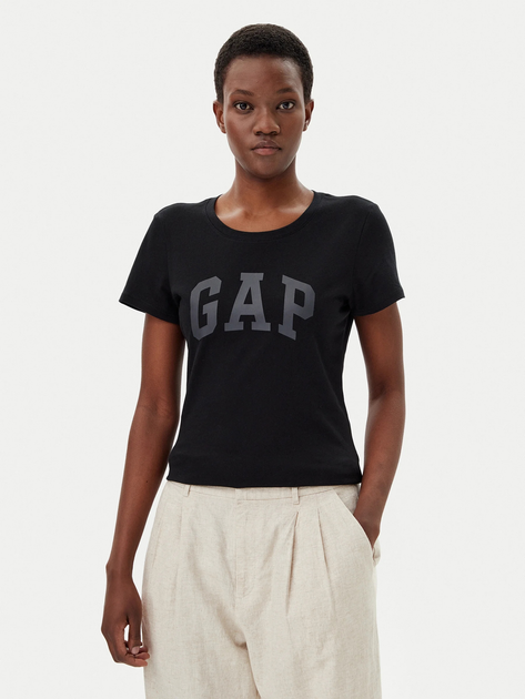 Футболка бавовняна жіноча GAP 729555-06 L Чорна (1200139319335) - зображення 1