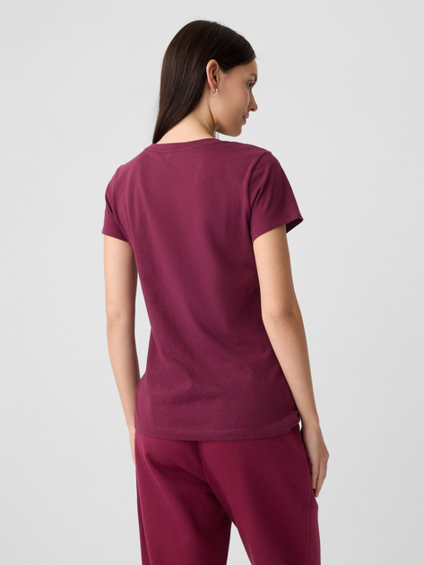 Koszulka damska bawełniana GAP 729555-07 XL Bordowa - obraz 2