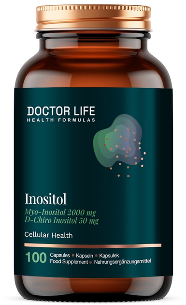 Suplement diety Doctor Life Inositol z Myo-inozytolem i D-Chiro inozytolem 100 kapsułek (5905692385839) - obraz 1