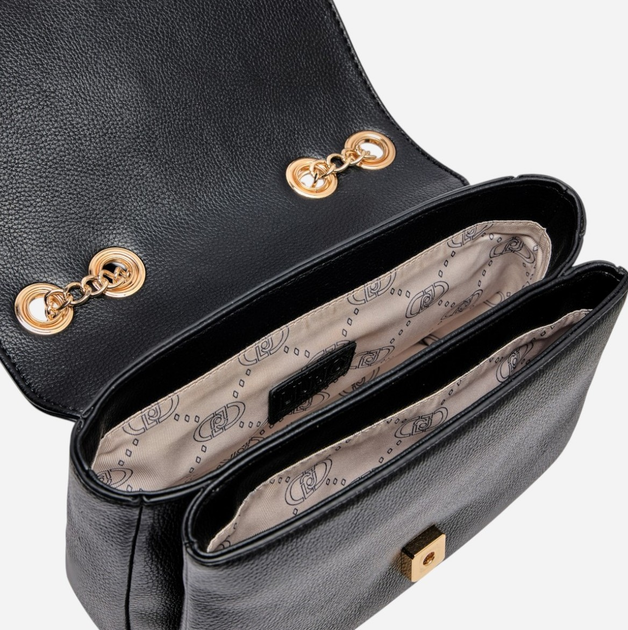 Torebka crossbody damska mała z łańcuszkiem Liu Jo AA5210E0058 22222 Czarna (800070348853) - obraz 4