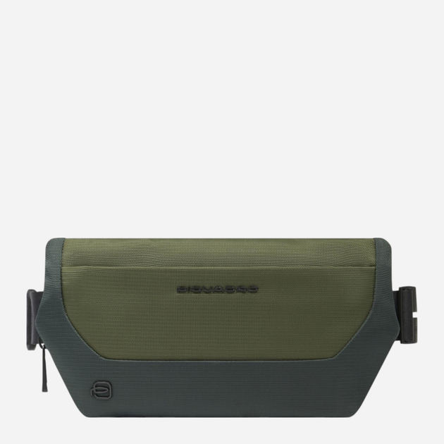 Saszetka nerka męska materiałowa Piquadro CA6903S140/VE Zielona (800070347954) - obraz 1