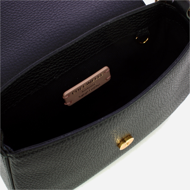 Torebka crossbody damska ze skóry naturalnej mała Coccinelle Talea E5D0K550190 001 Czarna (800070342979) - obraz 4