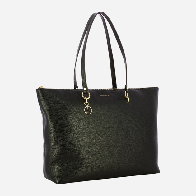 Torebka shopper ze skóry naturalnej Coccinelle Alpha E1DTP110180 001 Czarna (800070342927) - obraz 3