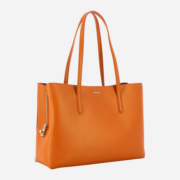 Torebka shopper ze skóry naturalnej Coccinelle Coccinelleswap E1DVF110180 W12 Brązowa (800070342925) - obraz 3