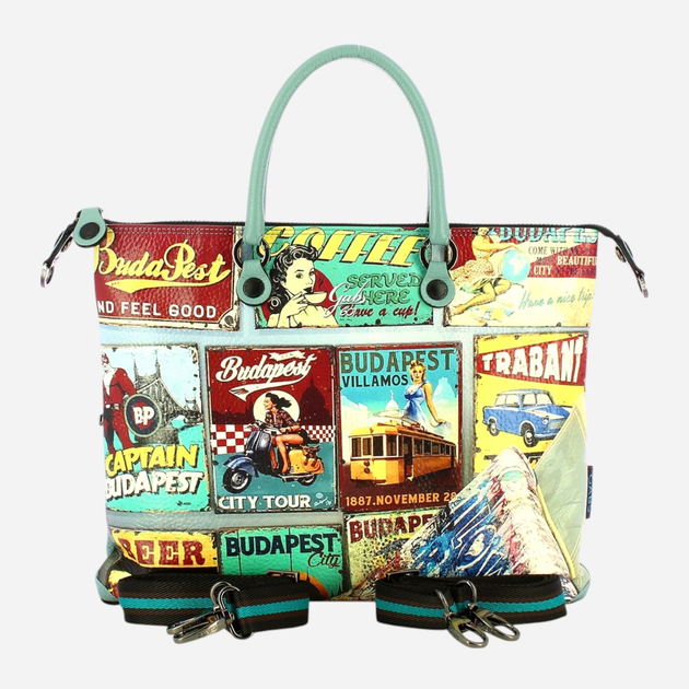 Torebka shopper ze skóry naturalnej Gabs G3 Plus Tg M G000033T2X2361 S0601 Niebieska (800070347481) - obraz 4