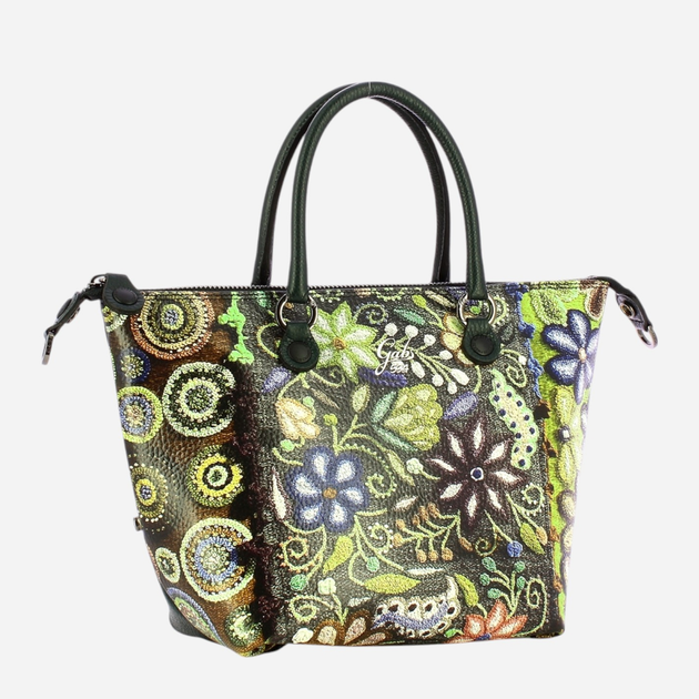 Torebka shopper ze skóry naturalnej Gabs G3 Plus Tg M G000033T2X2361 S0594 Zielona (800070347479) - obraz 5