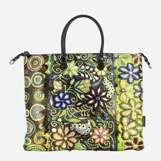Torebka shopper ze skóry naturalnej Gabs G3 Plus Tg L G000033T3X2361 S0594 Zielona (800070347472) - obraz 1