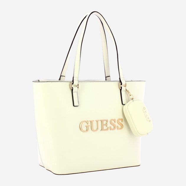 Сумка шопер жіноча зі штучної шкіри Guess Beacon HFVG9035230 CRE Біла (800070346624) - зображення 3