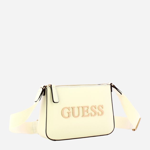 Сумка крос-боді через плече жіноча зі штучної шкіри маленька Guess Beacon HFVG9035690 CRE Біла (800070346606) - зображення 3
