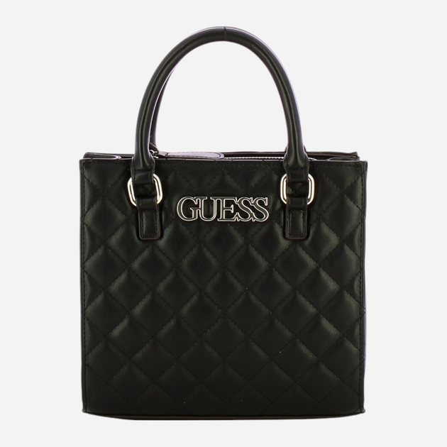 Сумка крос-боді через плече жіноча зі штучної шкіри маленька Guess Alazne HWALAZP3504 BLA Чорна (800070346613) - зображення 1
