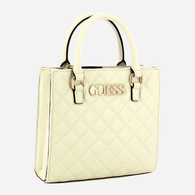 Сумка крос-боді через плече жіноча зі штучної шкіри маленька Guess Alazne HWALAZP3504 OFF Молочна (800070346614) - зображення 3
