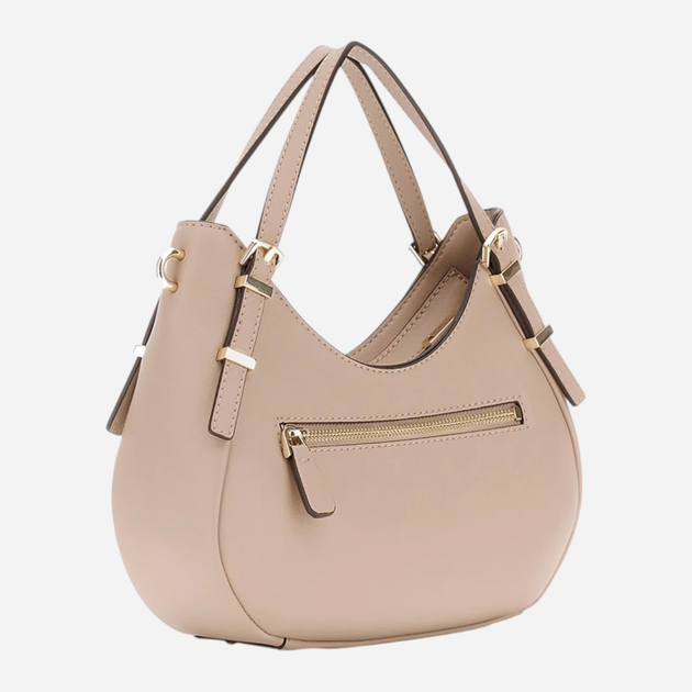 Torebka crossbody damska mała Guess Lefia HWBG9644050 SIT Beżowa (800070344315) - obraz 2