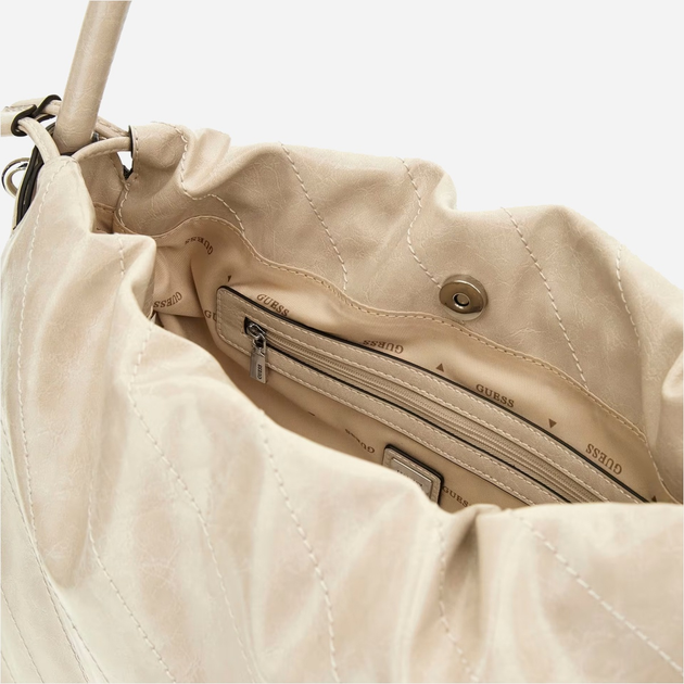 Torebka crossbody damska duża Guess Amys HWMY9659220 SIT Beżowa (800070344328) - obraz 5