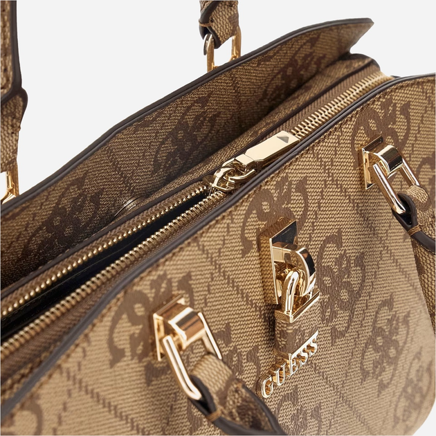 Torebka crossbody damska Guess Queensland HWOS9655060 LTL Brązowa (800070344333) - obraz 4