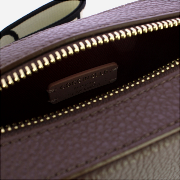 Torebka crossbody damska ze skóry naturalnej mała Coccinelle Tebe E5MN555M301 W20 Brązowa (800070345928) - obraz 4