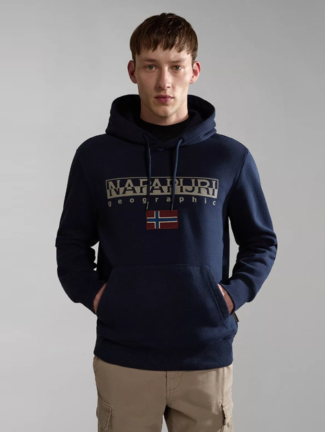 Bluza męska z kapturem Napapijri B-Ayas NP0A4GJA1761003 S Niebieska (800070311881) - obraz 1