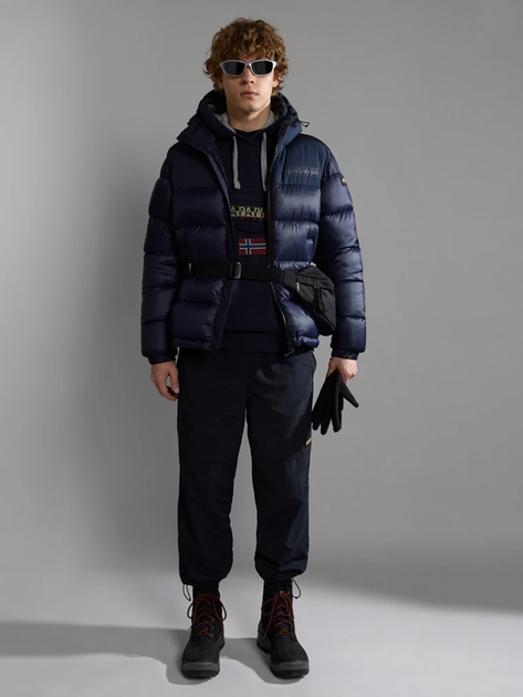 Bluza męska z kapturem Napapijri Burgee NP0A4GJD1761003 L Niebieska (800070311888) - obraz 3
