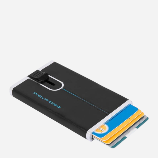 Etui na karty męskie skórzane Piquadro PP4825B2R/N Czarne (800070076400) - obraz 2