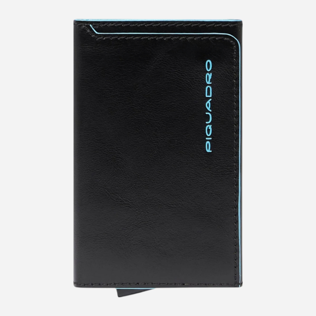 Etui na karty męskie skórzane Piquadro PP6513B2BLR/N Czarne (800070326275) - obraz 1