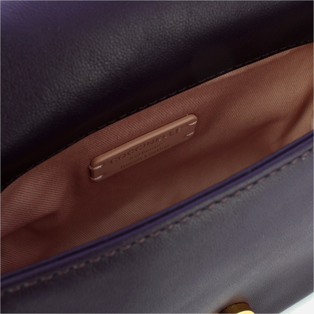 Torebka crossbody damska ze skóry naturalnej mała Coccinelle Dulse E5SS5520101 V87 Fioletowa (800070345939) - obraz 4