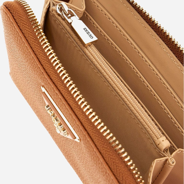 Гаманець жіночий зі штучної шкіри Guess Laurel SWBG7459140 COG Коричневий (800070344358) - зображення 3