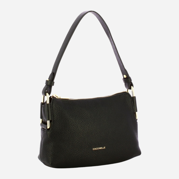 Torebka crossbody damska ze skóry naturalnej mała Coccinelle Rebekka E5T95520101 001 Czarna (800070345940) - obraz 3