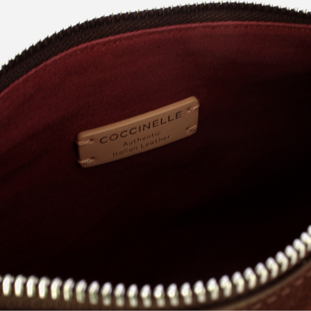 Torebka crossbody damska ze skóry naturalnej mała Coccinelle Rebekka E5T96520101 W20 Brązowa (800070345875) - obraz 5