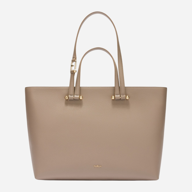 Torebka shopper ze skóry naturalnej duża Furla Duetto WB01453HSF0002572S1007 Beżowa (800070344685) - obraz 1